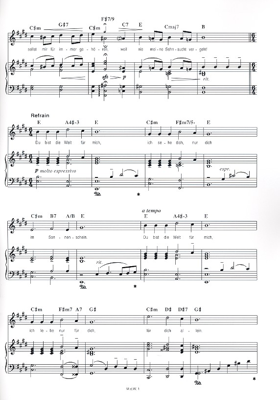 Du bist die Welt für mich