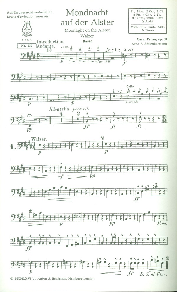 Mondnacht auf der Alster op.60: