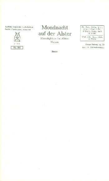 Mondnacht auf der Alster op.60: