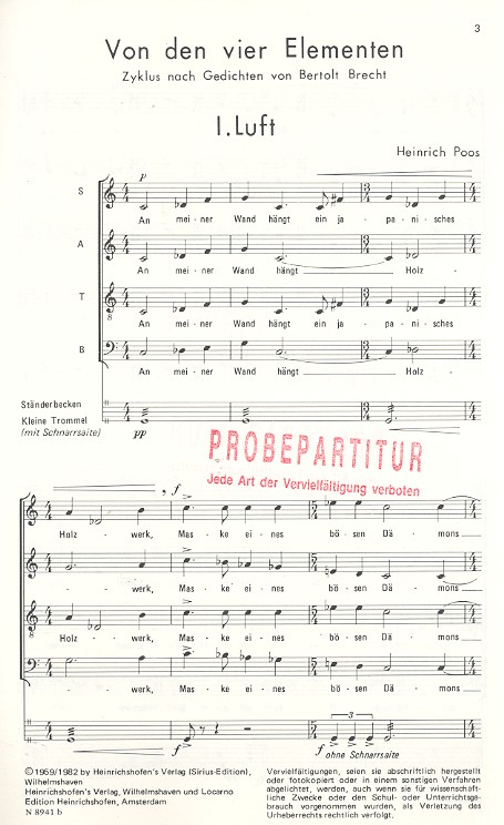 Von den vier Elementen