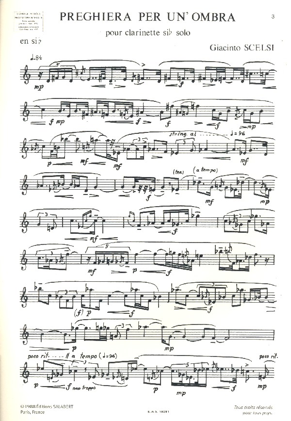 Preghiera per un ombra per