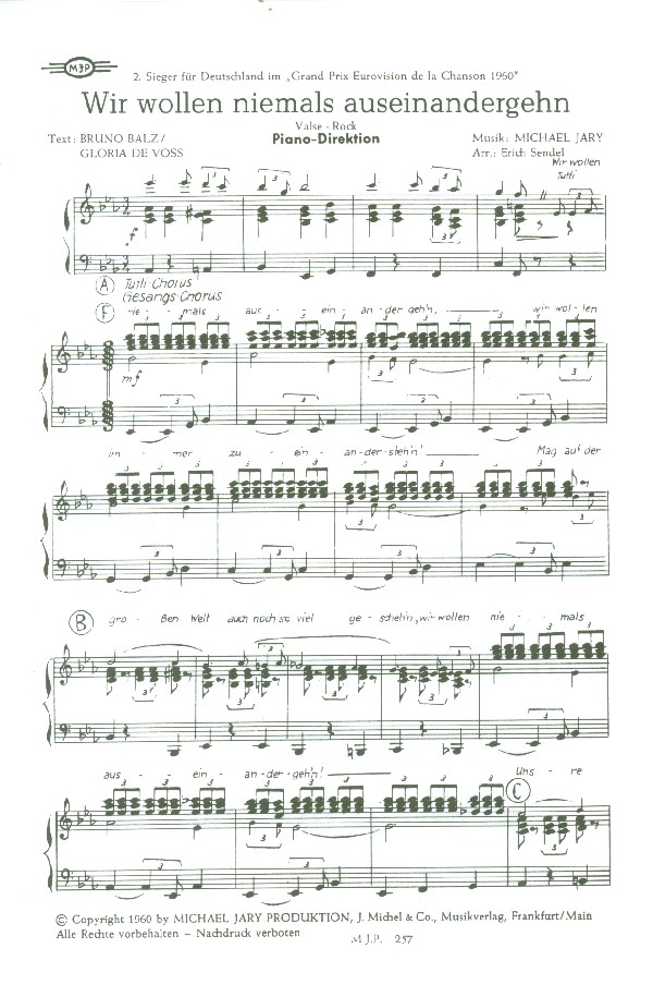 Wir wollen niemals auseinandergehen / Mäcki Boogie: