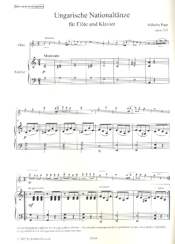 Ungarische Nationaltänze op.311
