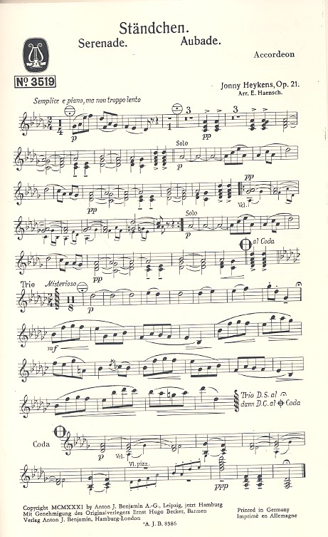 Ständchen op.21: