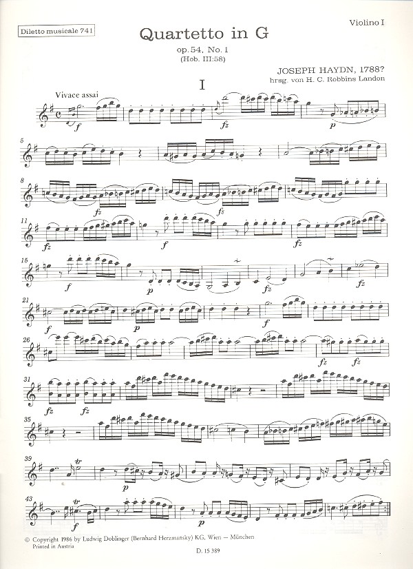 Streichquartett G-Dur op.54,1