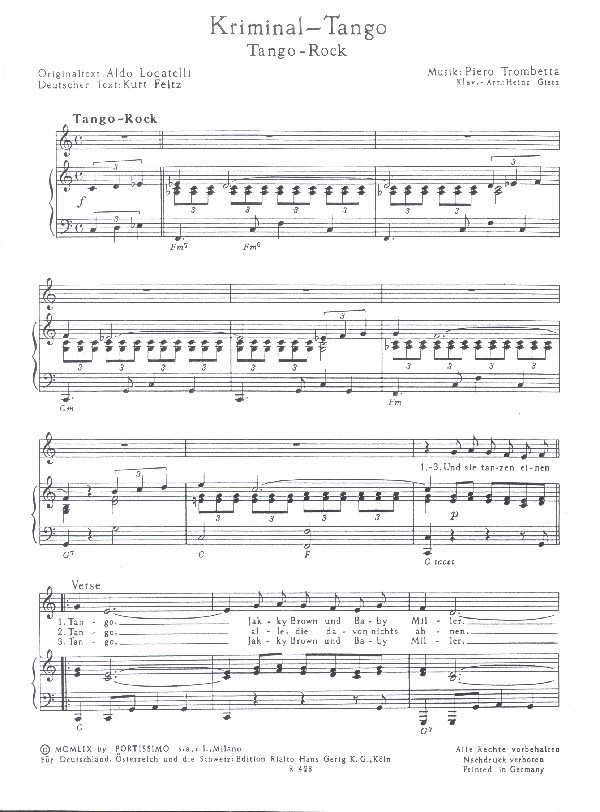 Kriminal-Tango: Einzelausgabe