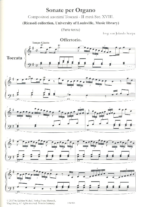 Sonaten toskanischer Komponisten des 18. Jahrhunderts Band 3
