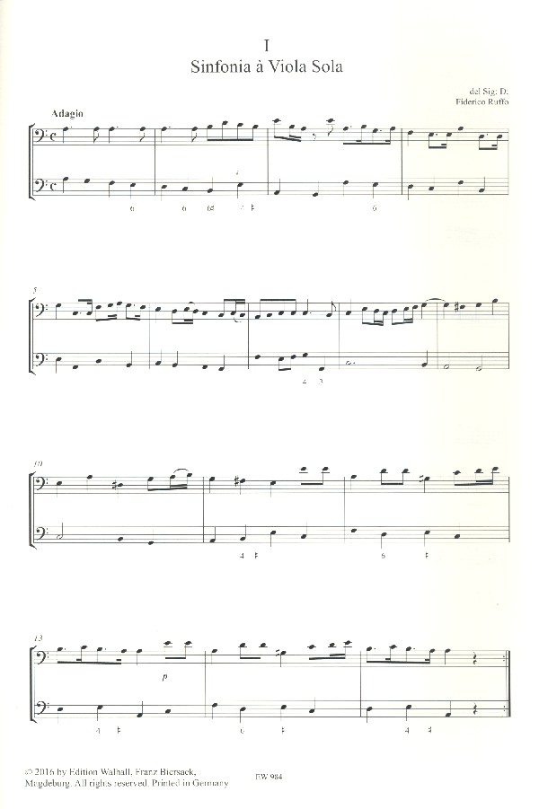 The Ruffo Music Book - 11 Sonatas and Sinfonias vol.1 (nos.1-5)