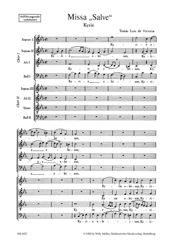 MISSA SALVE REGINA FUER SSAATTBB