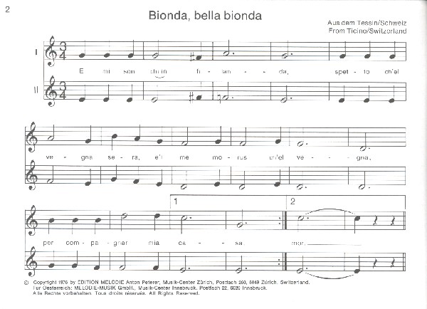 Spielheft für Blockflöte Band 2 Bekannte Volkslieder