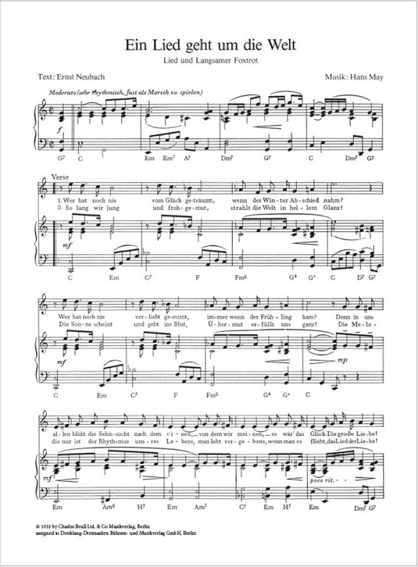 Ein Lied geht um die Welt