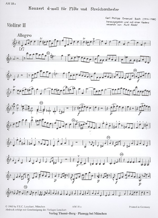 Konzert d-Moll Wq22