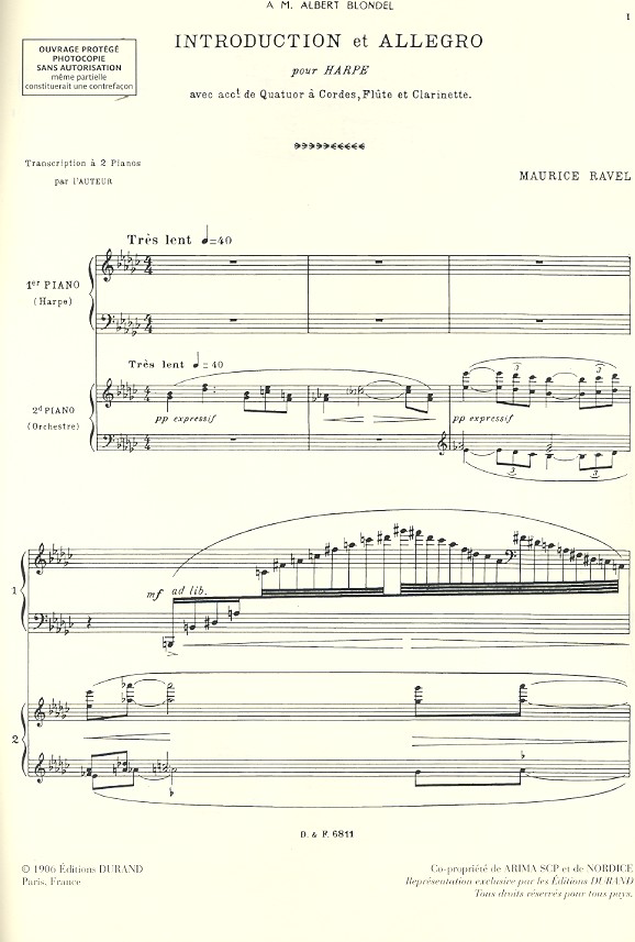 Introduction et allegro pour harpe