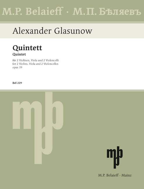 Quintett A-Dur op.39
