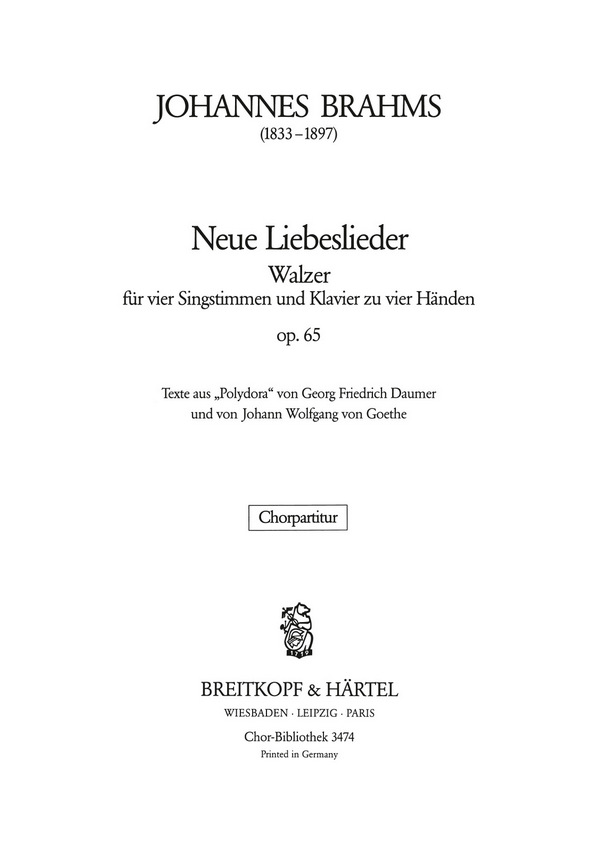 Neue Liebeslieder-Walzer op.65