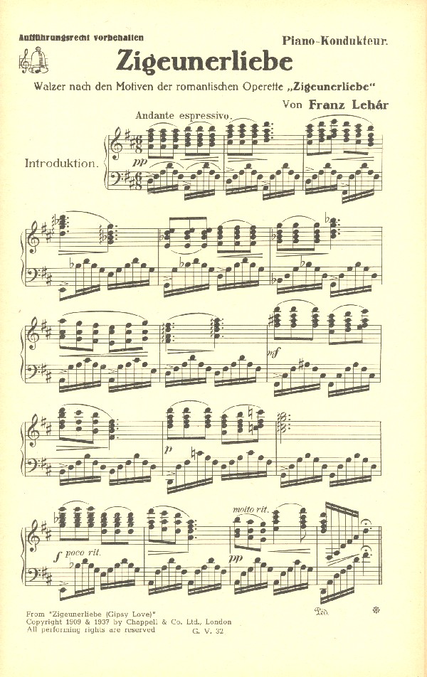 Zigeunerliebe-Walzer: