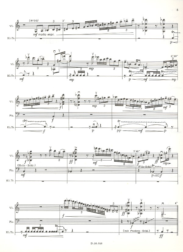 SKIZZEN FUER VIOLINE & SCHLAG-