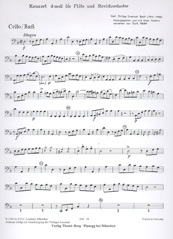 Konzert d-Moll Wq22