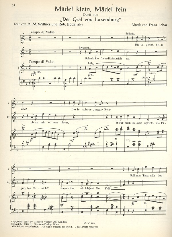 Duette aus Lehar-Operetten Band 2