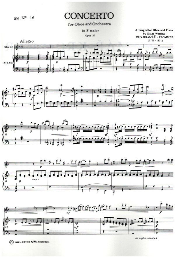 Concerto F major op.37 