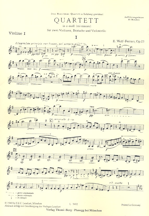Streichquartett e-Moll op.23