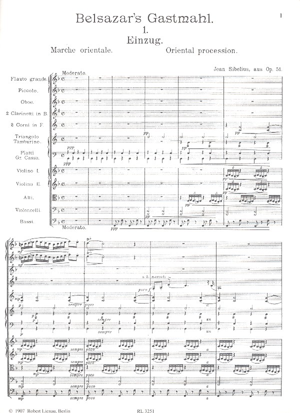 Belsazar op.51 Suite