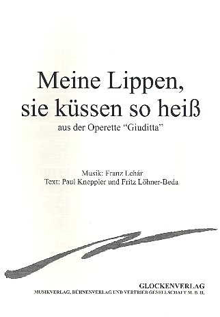 Meine Lippen, sie küssen so heiß (d-Moll)