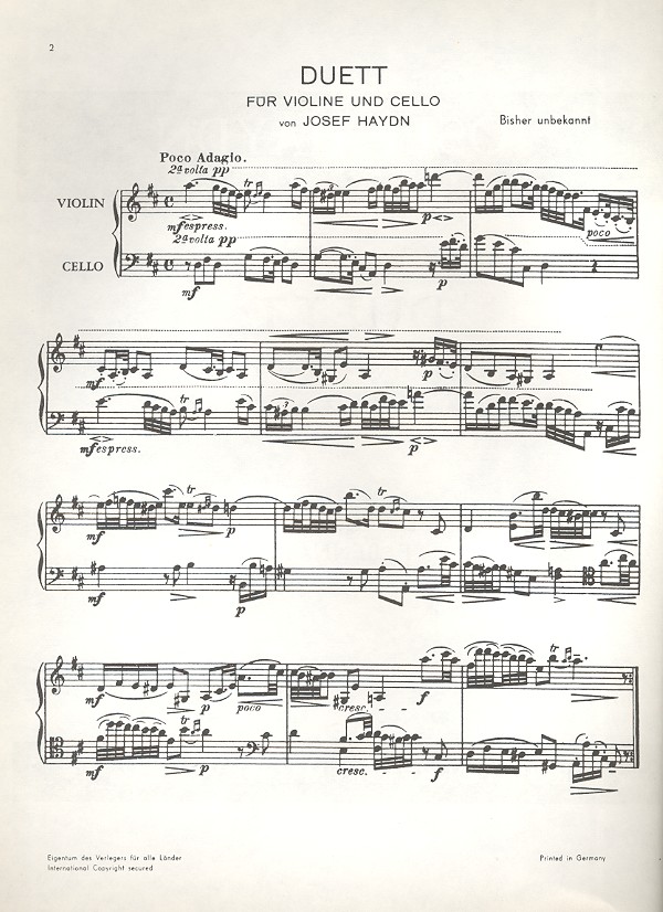 Duett für Violine und