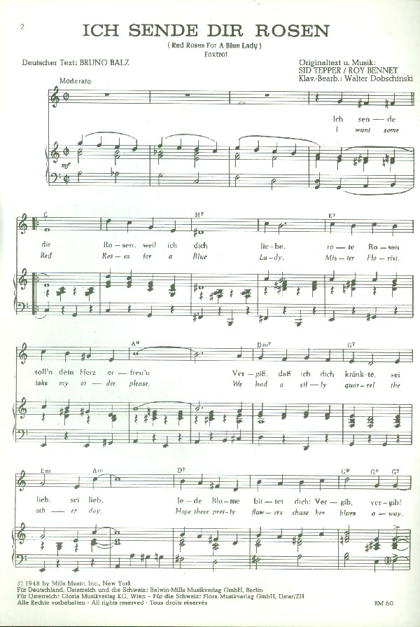 Ich sende dir Rosen: