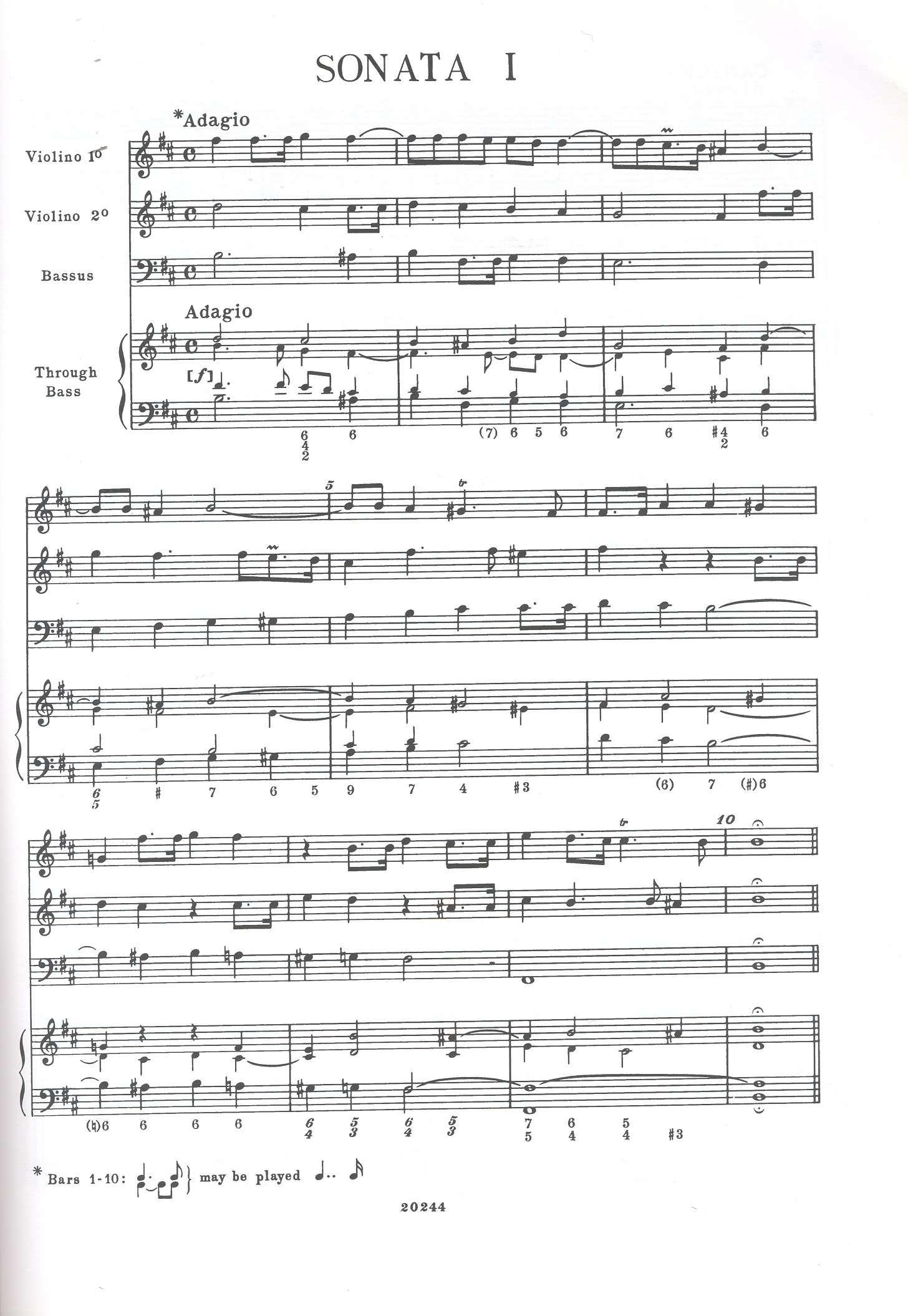 10 Sonatas of 4 Parts