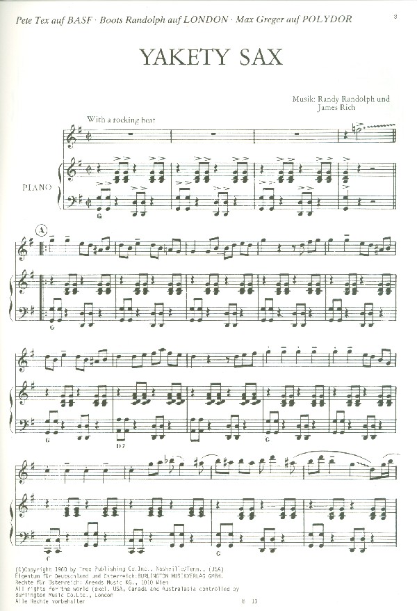 Internationale Saxophon-Hits