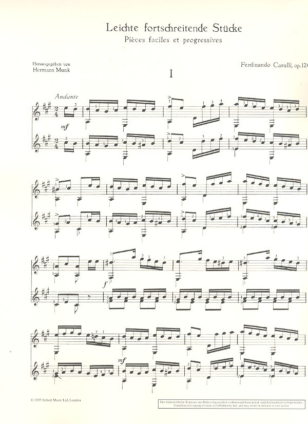 Leichte fortschreitende Stücke op.120