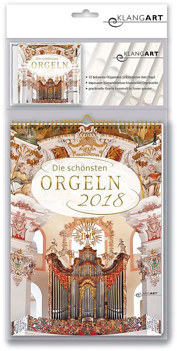 Kalender Die schönsten Orgeln 2018 (+CD)