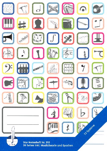 Notenschulheft ohne Hilfslinien