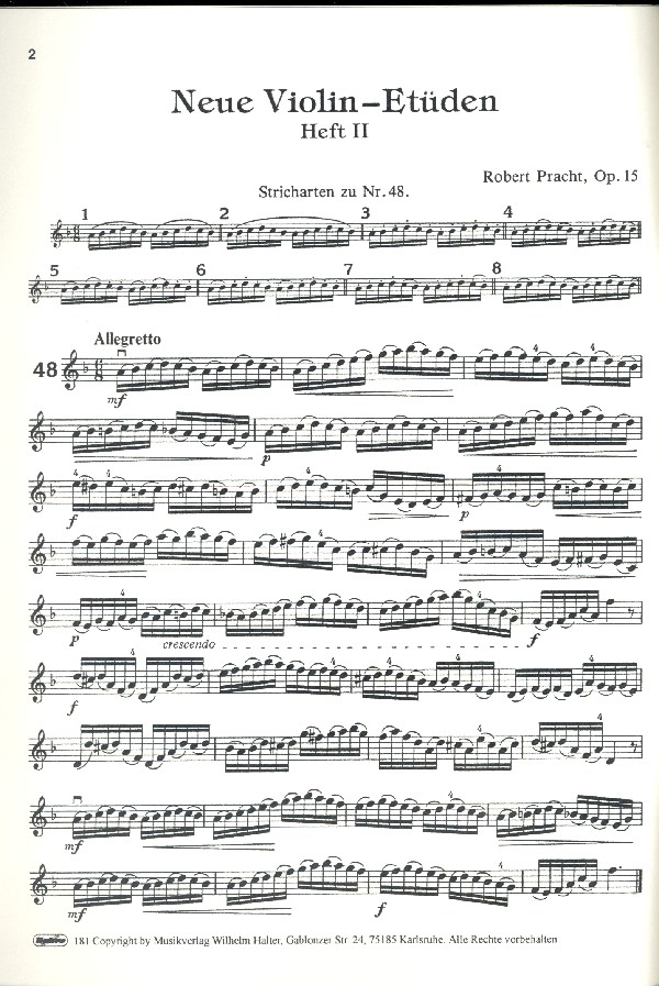 Neue Violin-Etüden op.15 Band 2