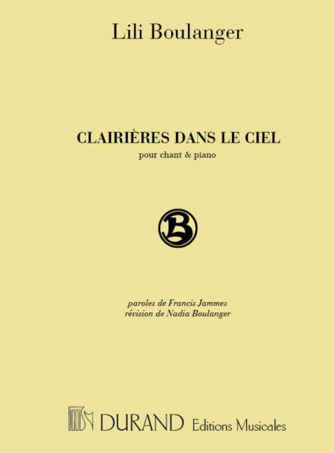 Clairieres dans le ciel pour voix