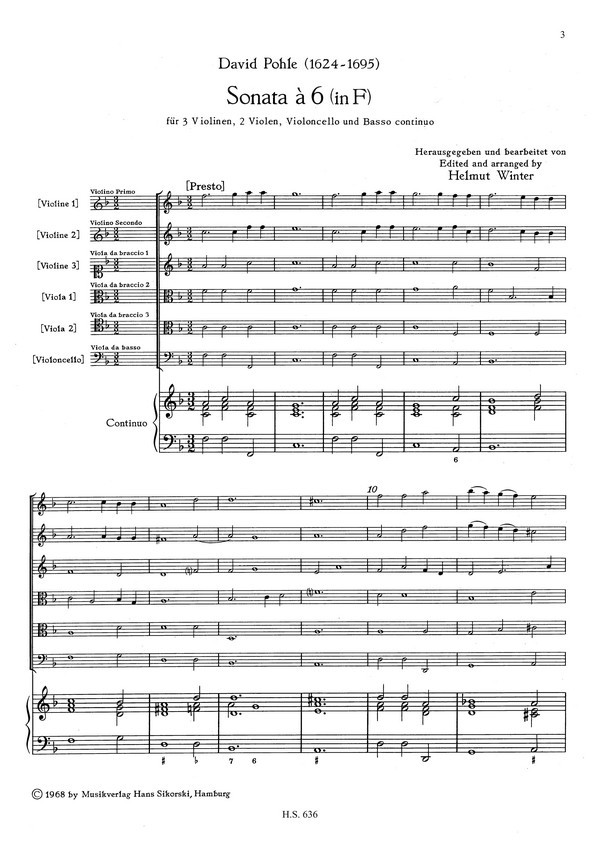 Sonata a 6 für 3 Violinen, 2