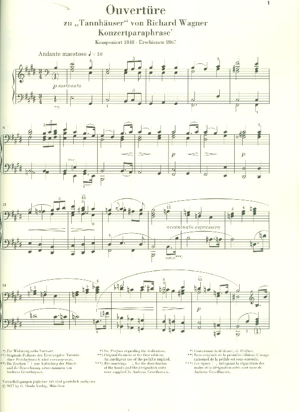 Konzertparaphrase über die Ouvertüre zu Tannhäuser
