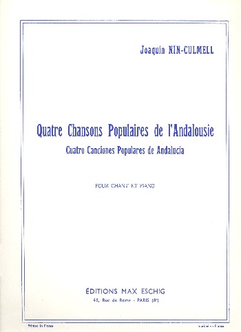 4 chansons populaires de l'Andalusie