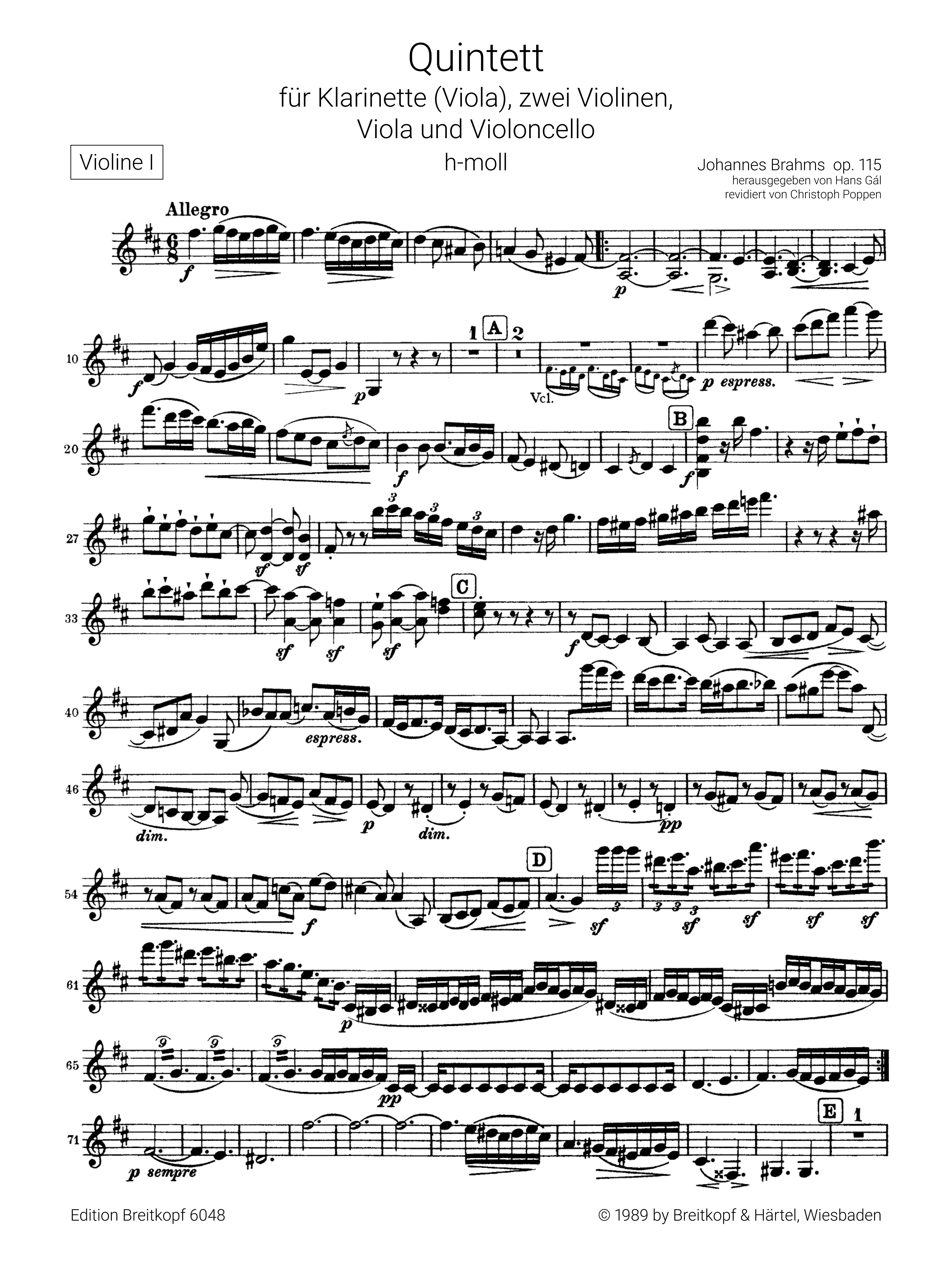 Quintett h-Moll op.115