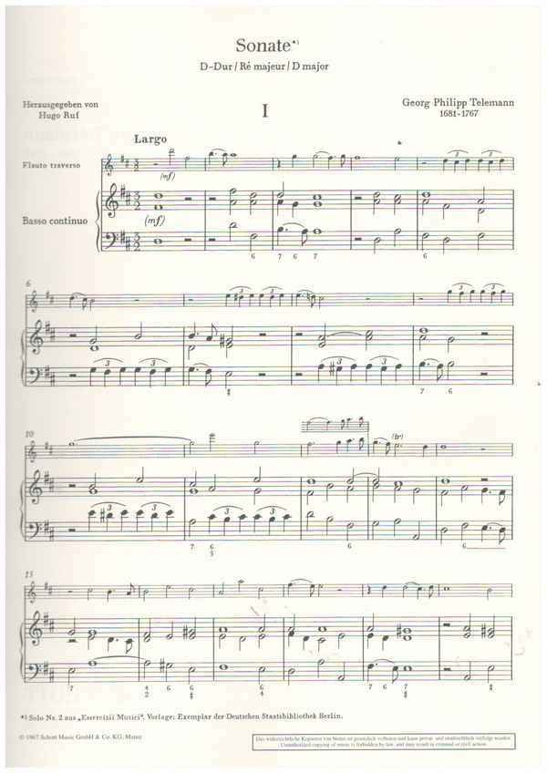 Sonate D-Dur TWV 41:D9