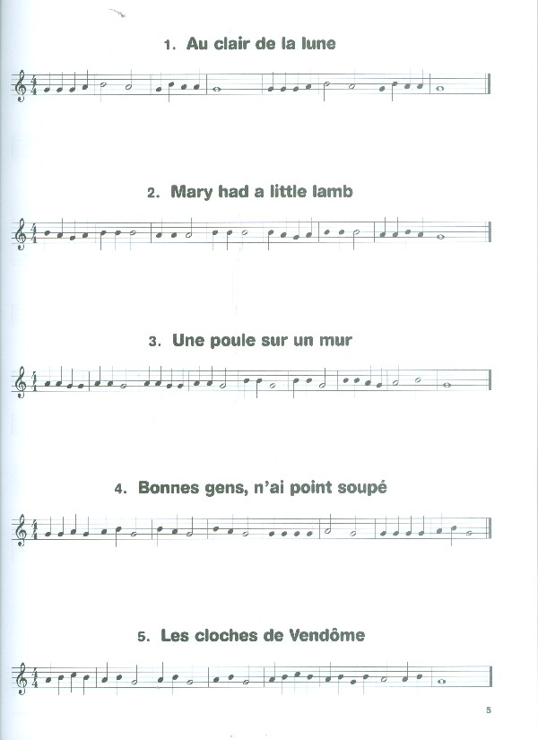 Écouter, lire, jouer vol.1 - les chansons célèbres