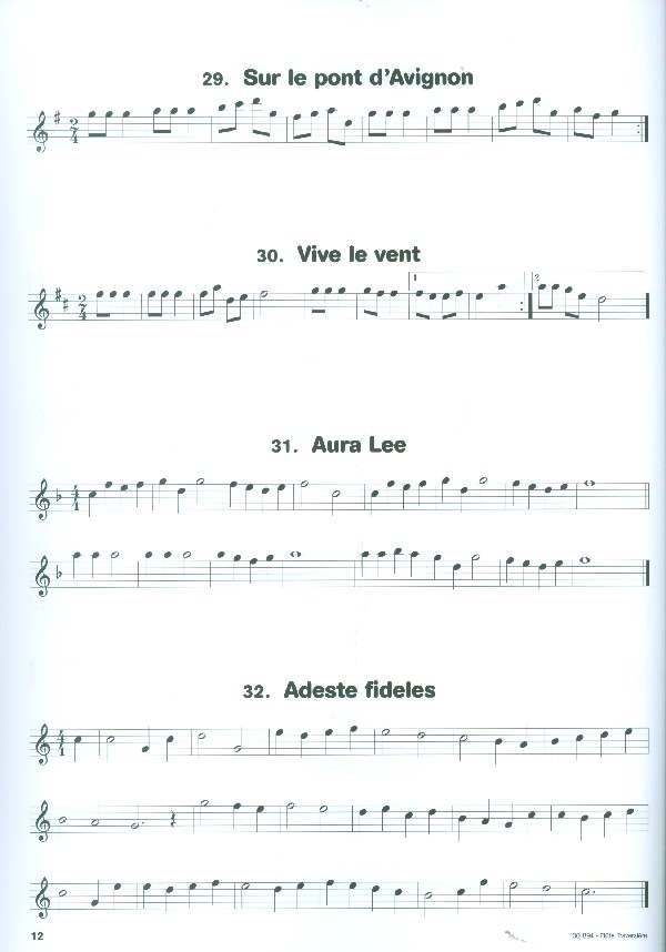 Écouter, lire, jouer vol.1 - Les chansons célèbres