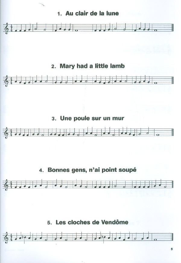 Écouter, lire, jouer vol.1 - les chansons célèbres