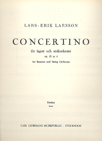 Concertino op.45,4 for bassoon