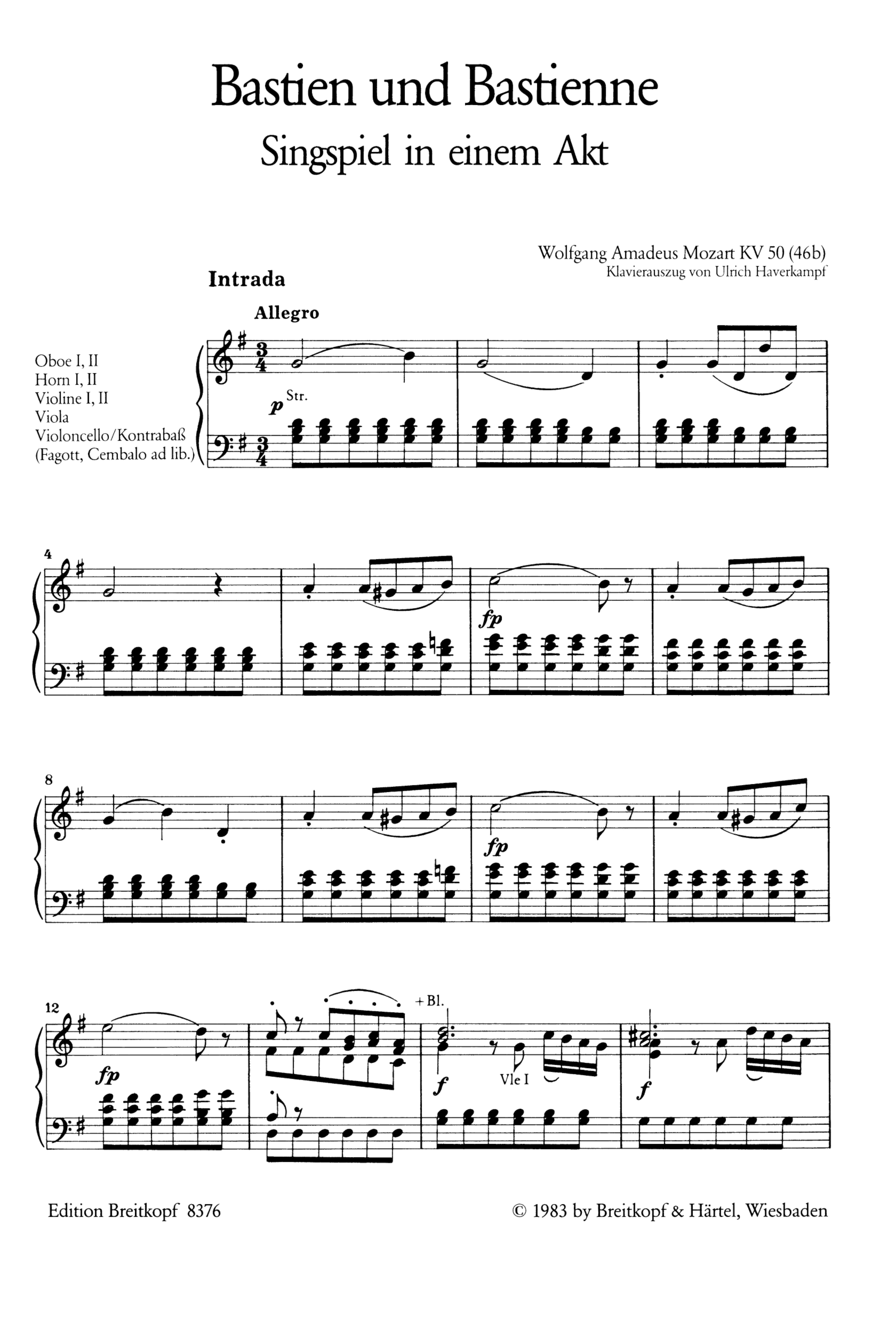 Bastien und Bastienne KV50