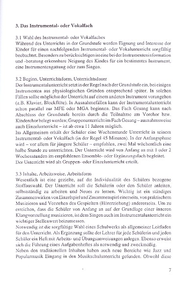 Lehrplan Schlagzeug