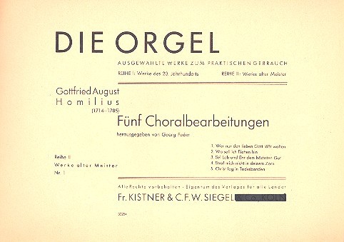 5 Choralbearbeitungen