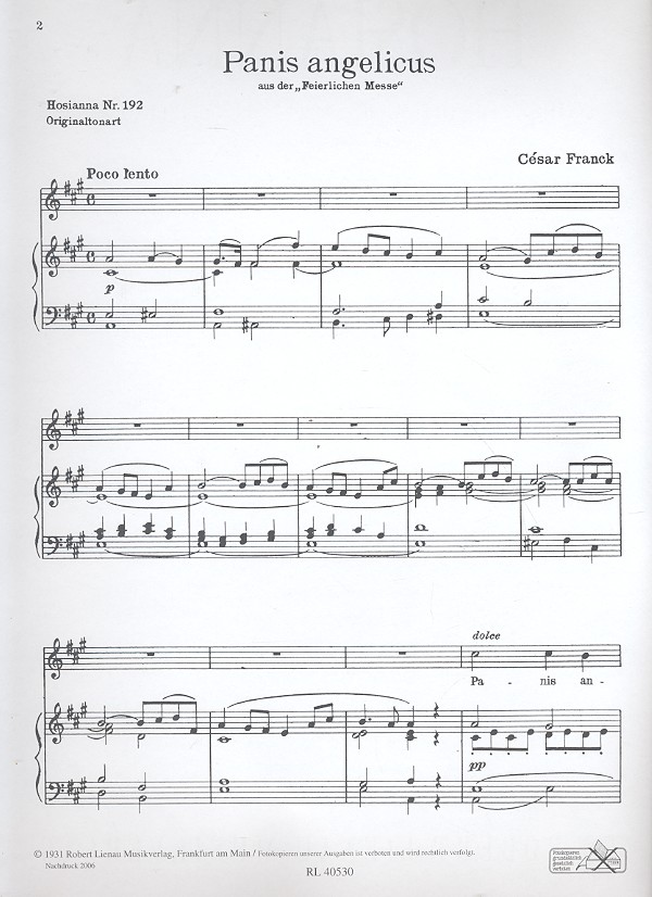 Panis angelicus  und   Tochter Zion
