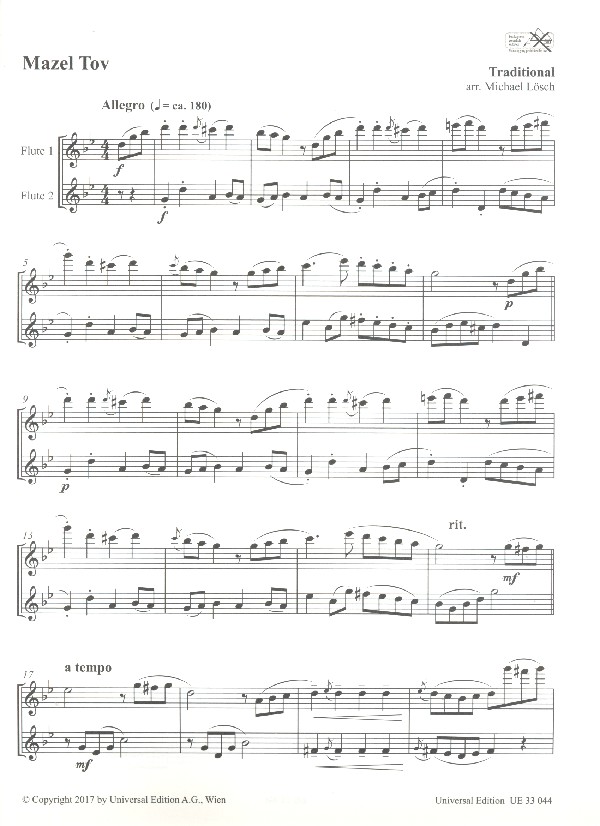 Klezmer Flute Duets: